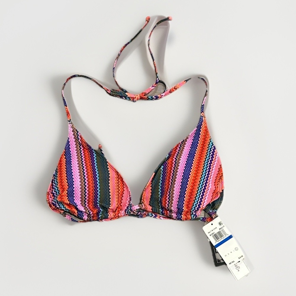 Salt & Cove Juniors Ziggy Pop Triangle Bikini Top, Multi, Size XL, New